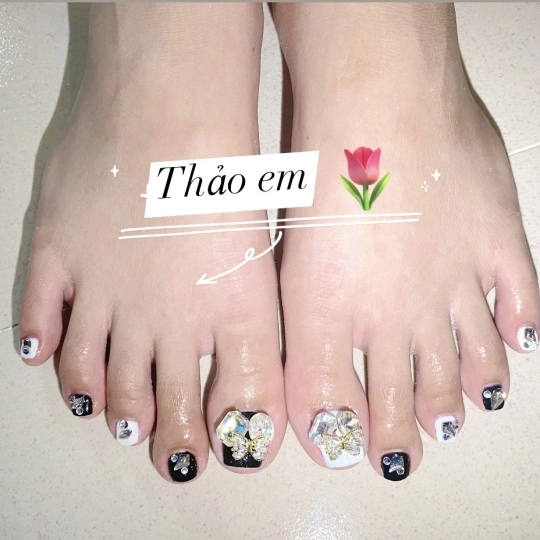 Nail chân sơn gel 